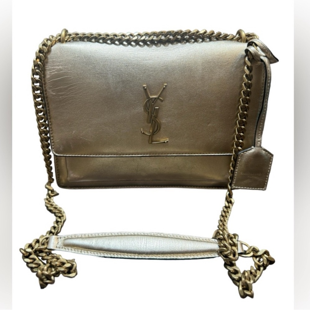 YSL Sunset Leather Gold Crossbody